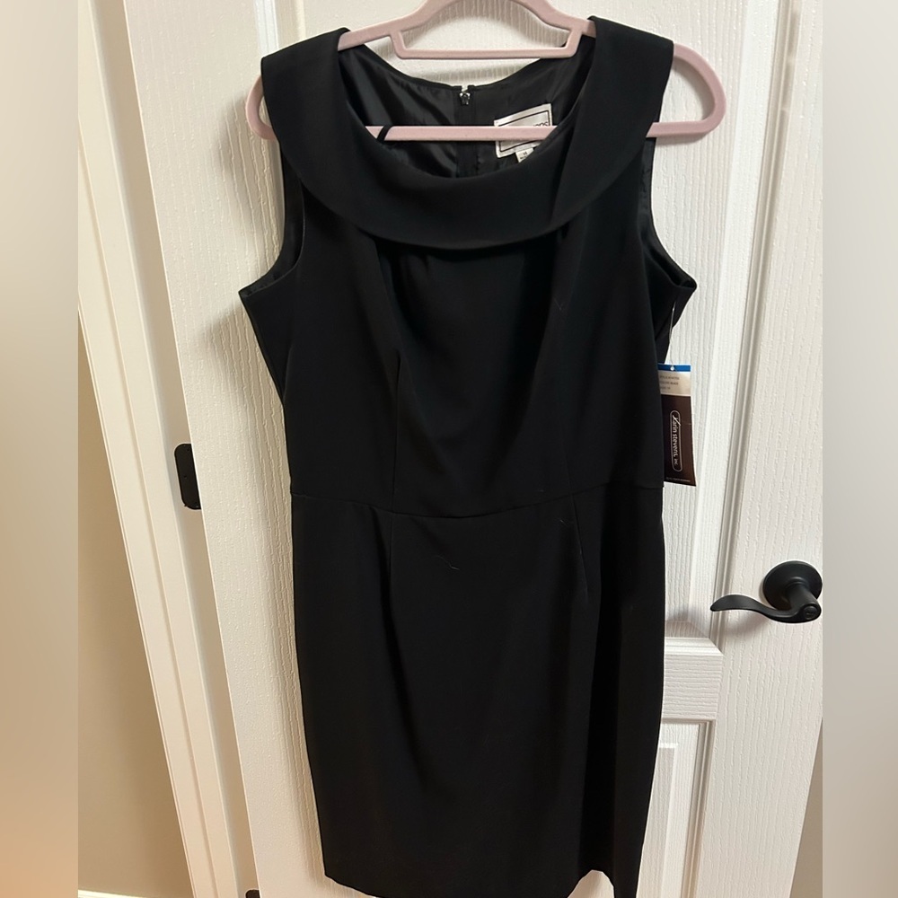 Karin Stevens Black Cowl Neck Mini Dress